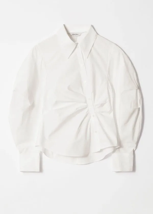 Women Blouses and Shirts and Other Stories Asymmetrical Cotton Shirt White
