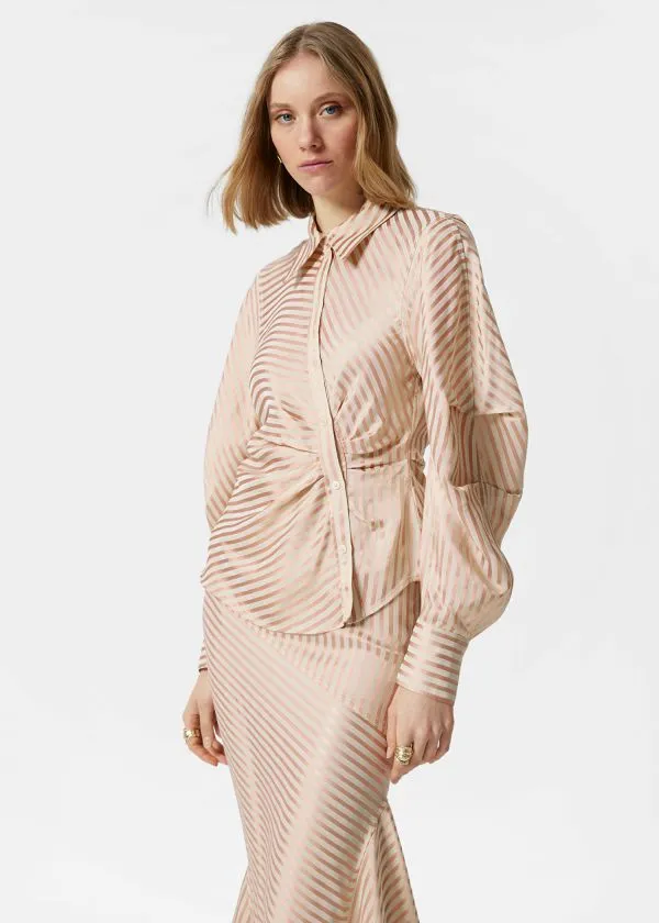 Women Blouses and Shirts and Other Stories Asymmetrical Shirt Beigeandpink