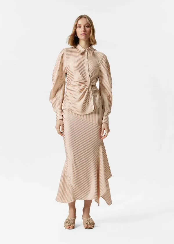 Women Blouses and Shirts and Other Stories Asymmetrical Shirt Beigeandpink