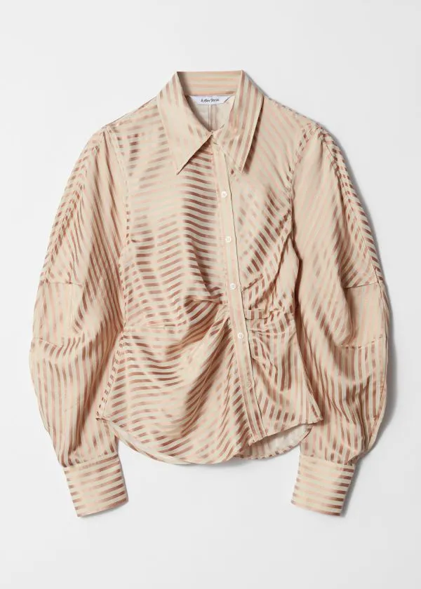 Women Blouses and Shirts and Other Stories Asymmetrical Shirt Beigeandpink