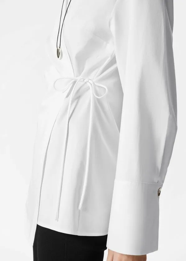 Women Blouses and Shirts and Other Stories WrapTie Shirt White