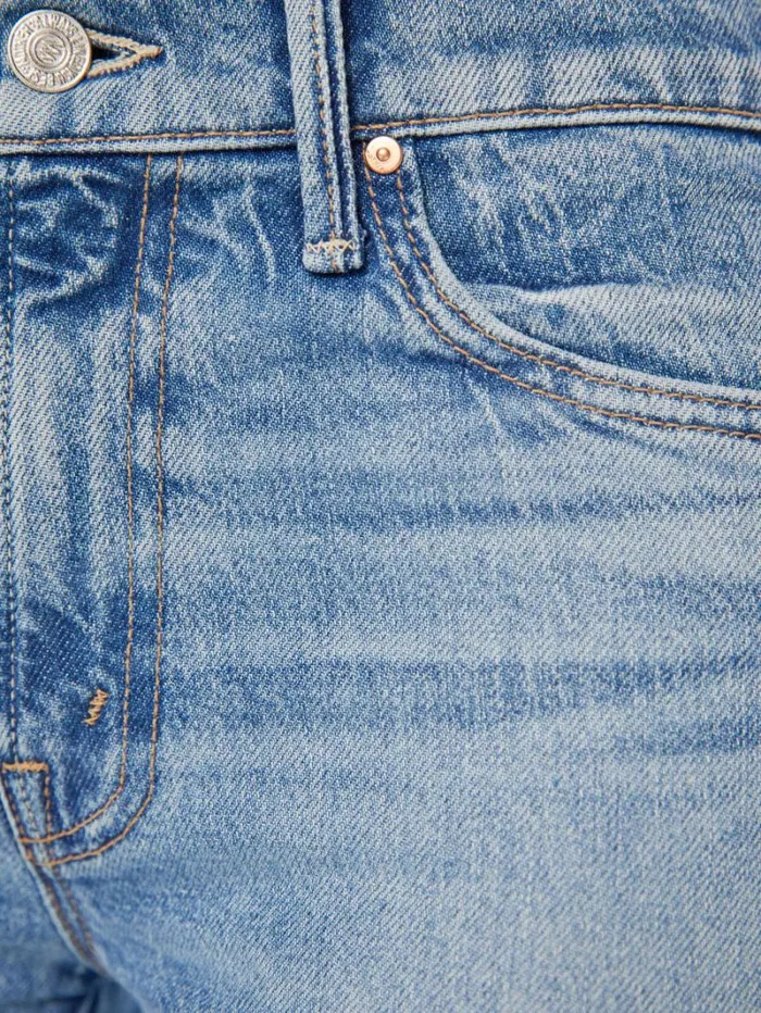 Women Bootcut Mother Denim The Outsider Flood Fray Wash Are We There Yet