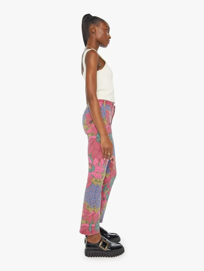 Women Bootcut Mother Denim The Patch Pocket Insider Flood Psychic Floral Women Bootcut Mother Denim The Patch Pocket Insider Flood Psychic Floral