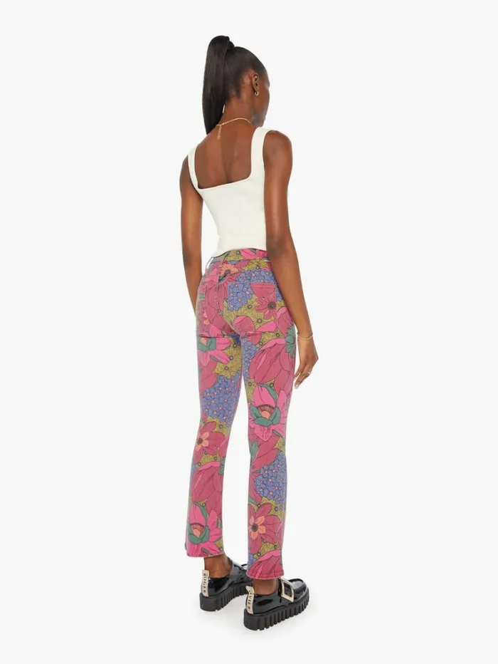 Women Bootcut Mother Denim The Patch Pocket Insider Flood Psychic Floral Women Bootcut Mother Denim The Patch Pocket Insider Flood Psychic Floral