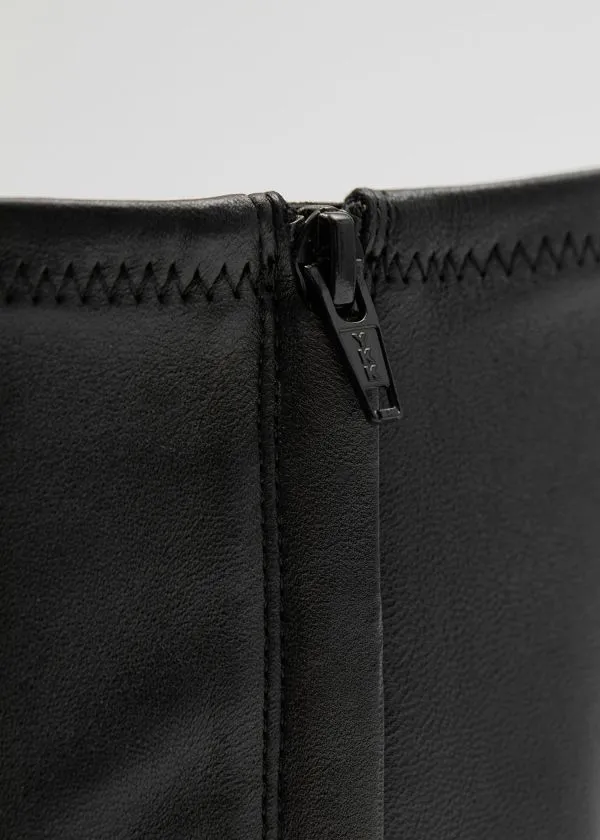 Women Boots and Other Stories Leather Sock Boots Black