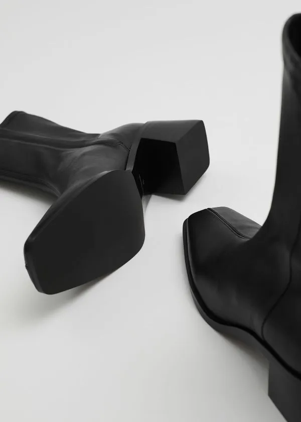 Women Boots and Other Stories Leather Sock Boots Black