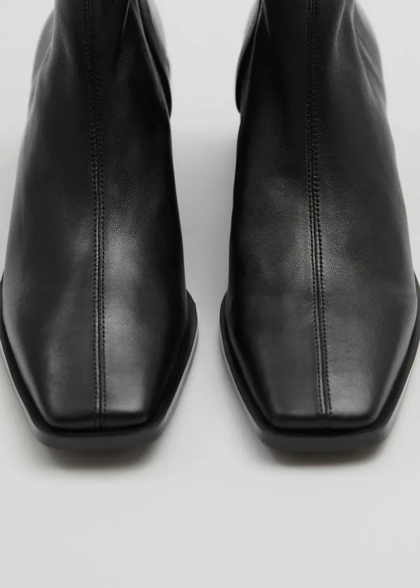Women Boots and Other Stories Leather Sock Boots Black