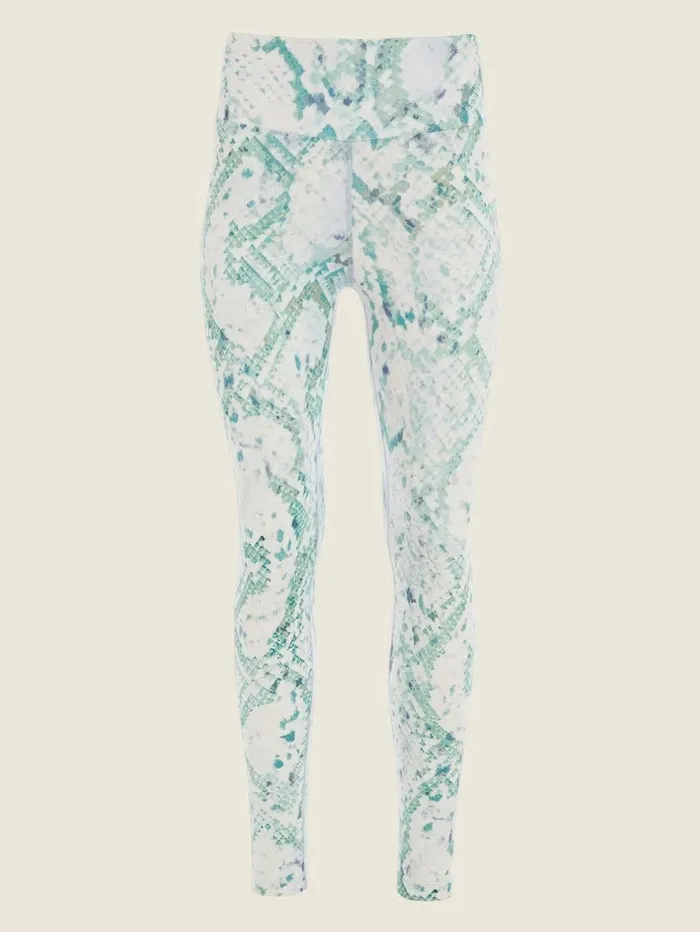 Women Bottoms GUESS Collyn Python Active Leggings Modern Python Emerald Com Women Bottoms GUESS Collyn Python Active Leggings Modern Python Emerald Com