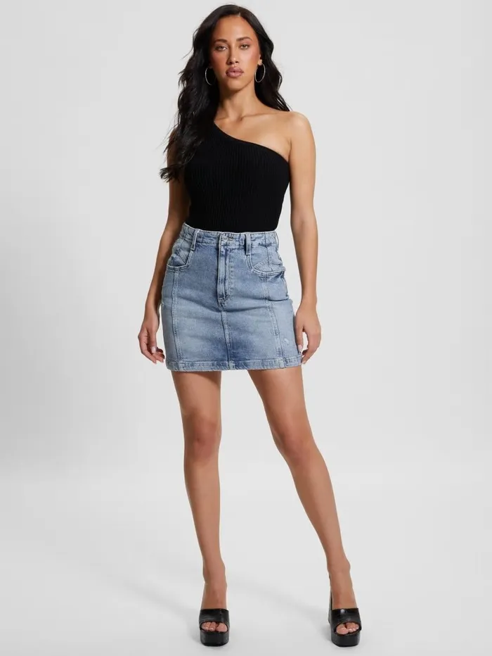 Women Bottoms GUESS Eco Willow Denim Skirt Theatre