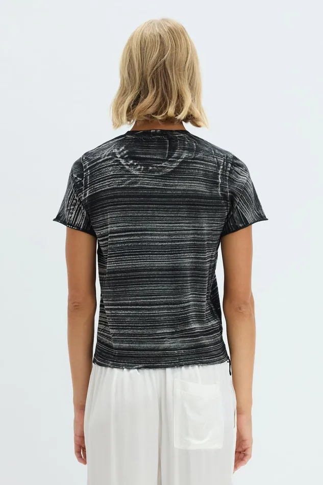 Women Brush Black Liana Tee Raquel Allegra Sweaters and Knits