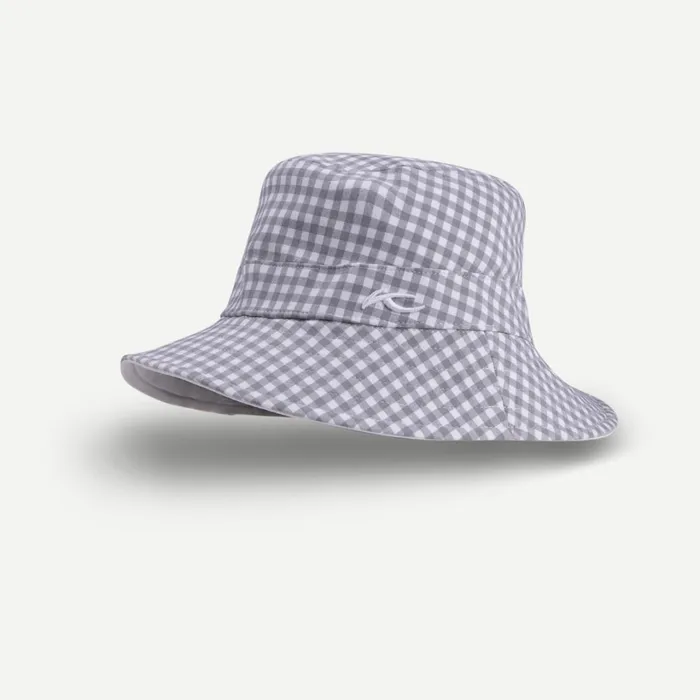 Women Bucket Hat 8211 Reversible and Waterresistant Bucket Hat Whitemetal Grey KJUS Accessories