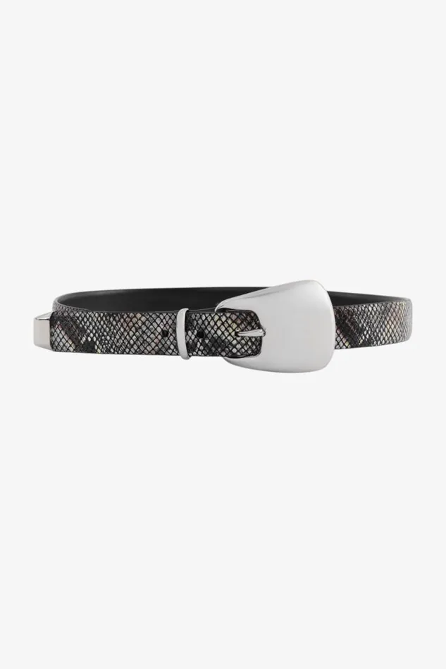 Women CAIRO Leather Belt Python Print LAMARQUE Belts