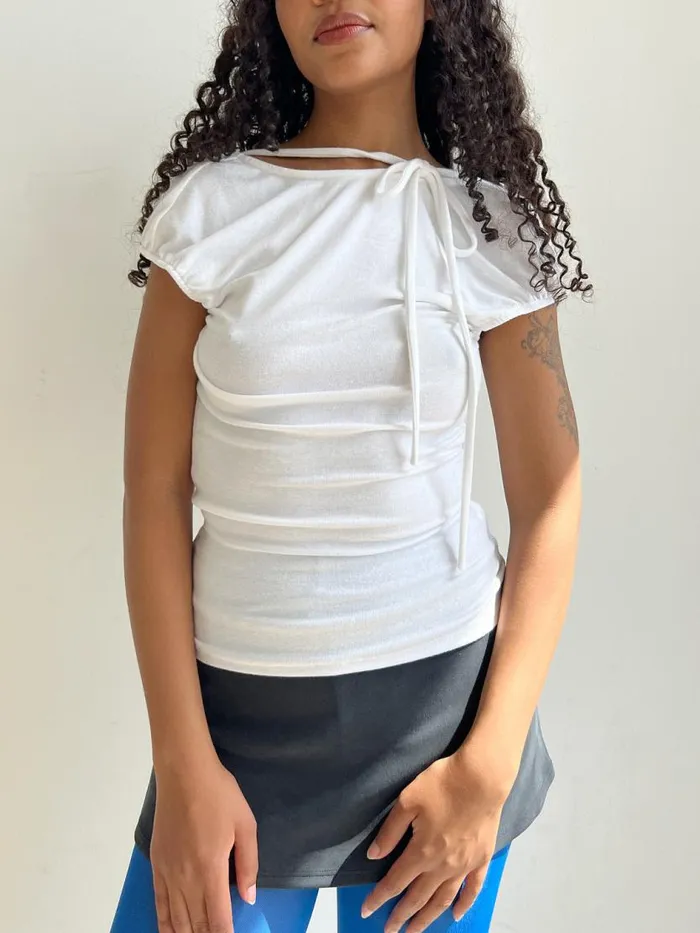 Women Cally Top White Lisa Says Gah Tops