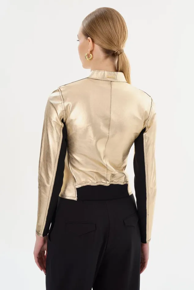 Women CHAPIN Reversible Leather Bomber Blackgold LAMARQUE Bombers Women CHAPIN Reversible Leather Bomber Blackgold LAMARQUE Bombers