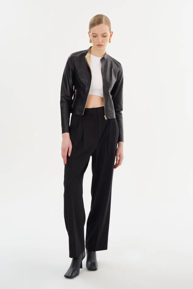 Women CHAPIN Reversible Leather Bomber Blackgold LAMARQUE Bombers Women CHAPIN Reversible Leather Bomber Blackgold LAMARQUE Bombers