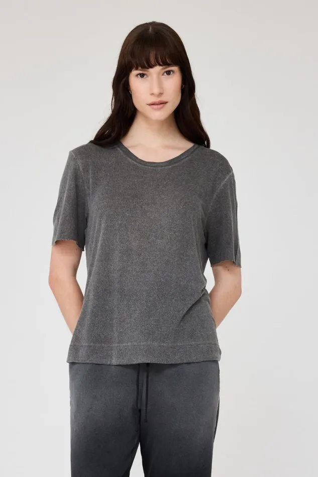 Women Charcoal Boxy Tee Raquel Allegra Tops