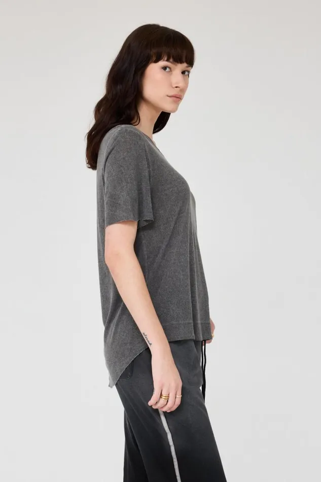 Women Charcoal Boxy Tee Raquel Allegra Tops