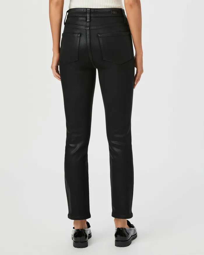 Women Cindy Straight Jean 8211 Black Fog Luxe Coating Straight PAIGE