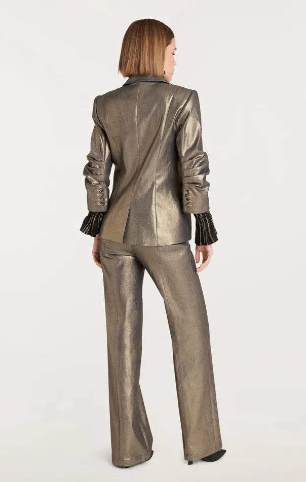 Women Cinq Sept Blazers Gold Coated Khloe Blazer Gold