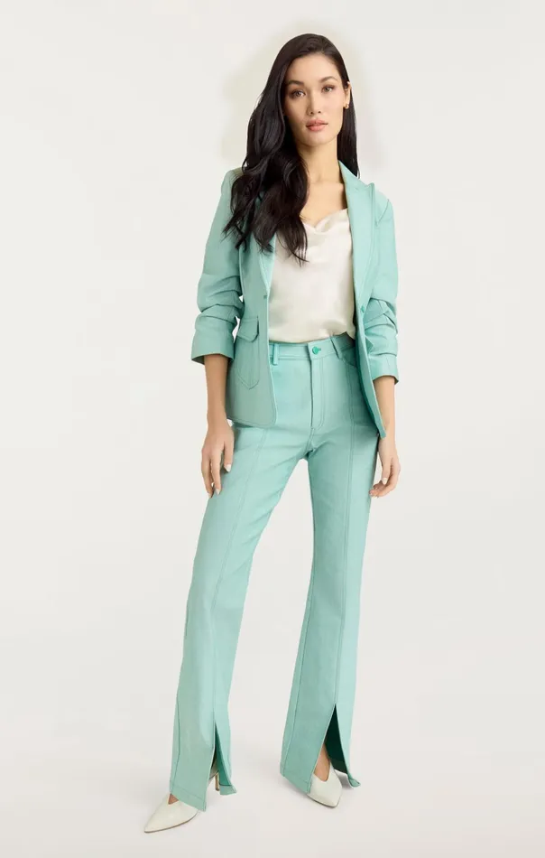 Women Cinq Sept Blazers Louisa Jacket Light Marine Green