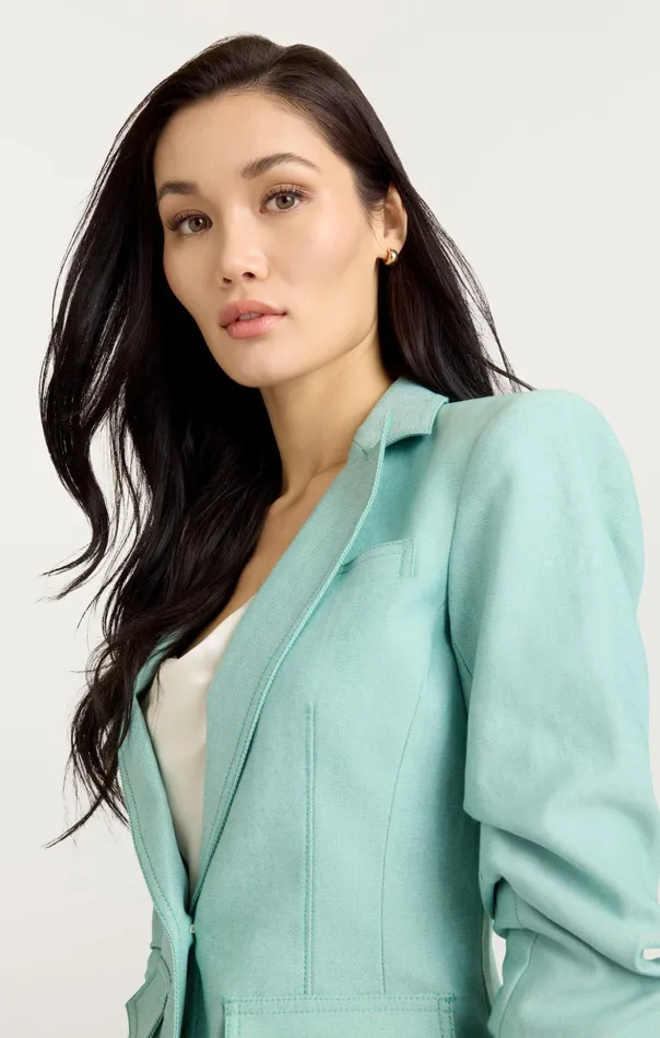 Women Cinq Sept Blazers Louisa Jacket Light Marine Green