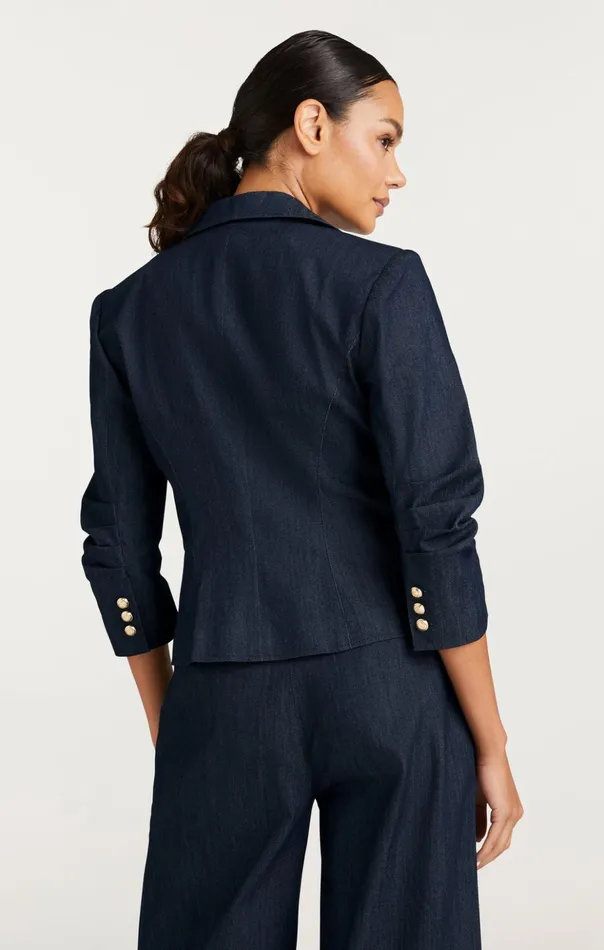 Women Cinq Sept Blazers Petit Denim Khloe Blazer Indigo
