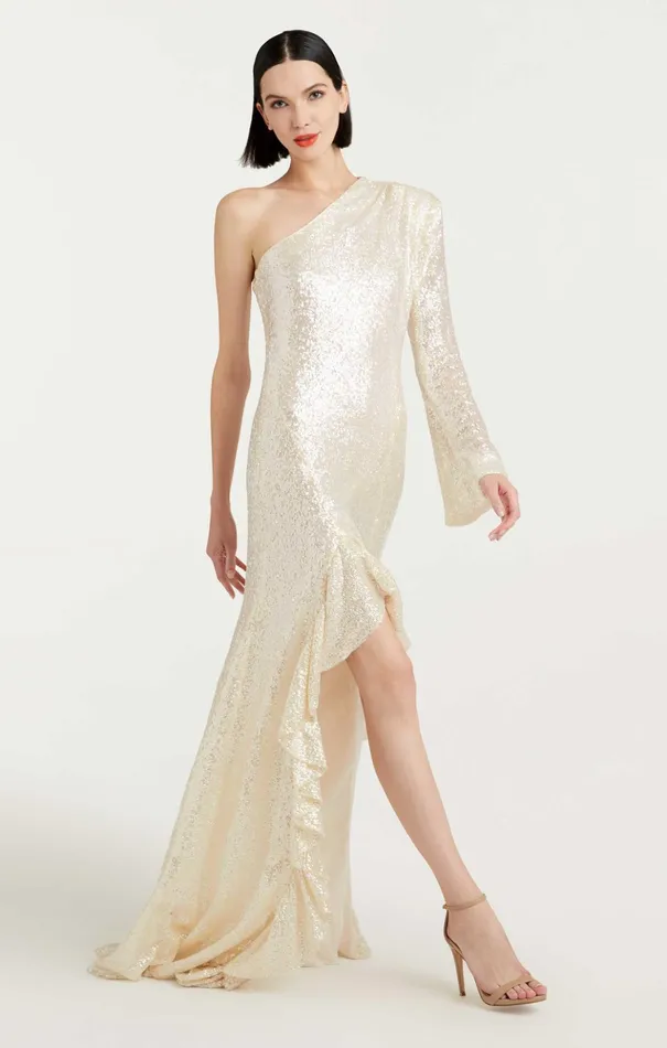 Women Cinq Sept Cocktail and Evening Angeline Gown Alabaster