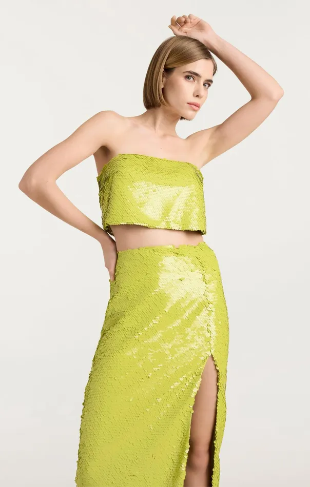 Women Cinq Sept Cocktail and Evening Jupiter Top Fresh Lime
