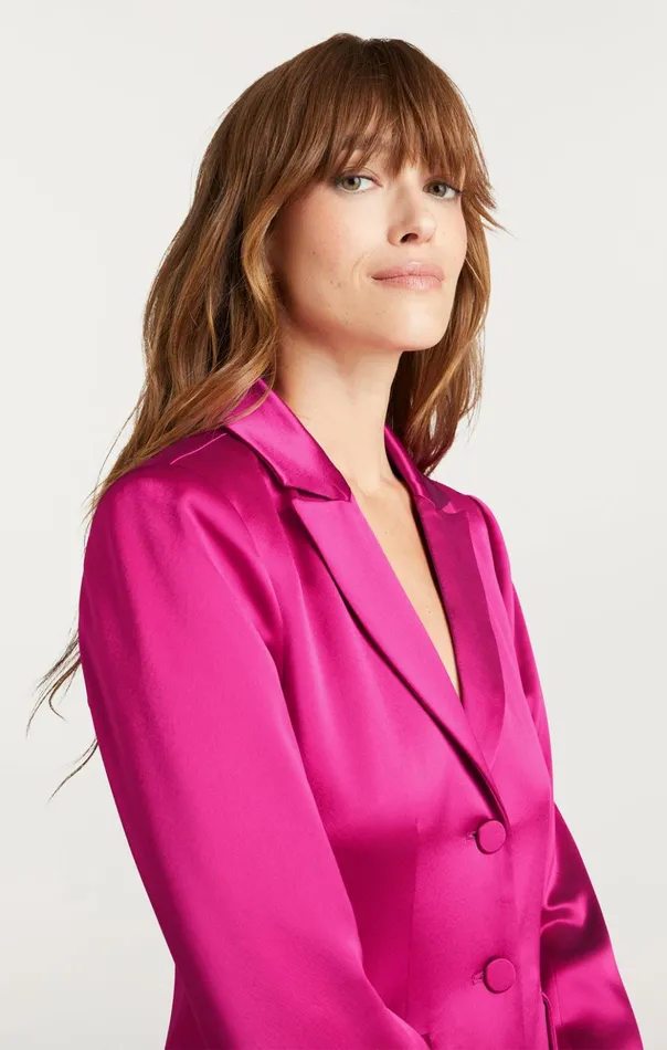 Women Cinq Sept Cocktail and Evening Long Sleeve Feather Joel Dress Plum Radish
