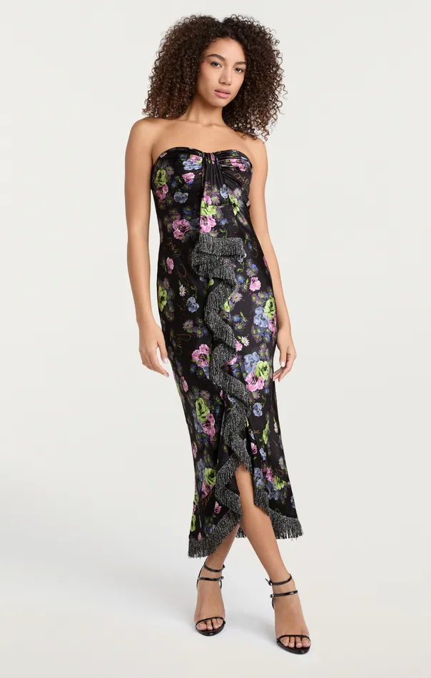 Women Cinq Sept Cocktail and Evening Midnight Bloom Elise Dress Midnight Multi