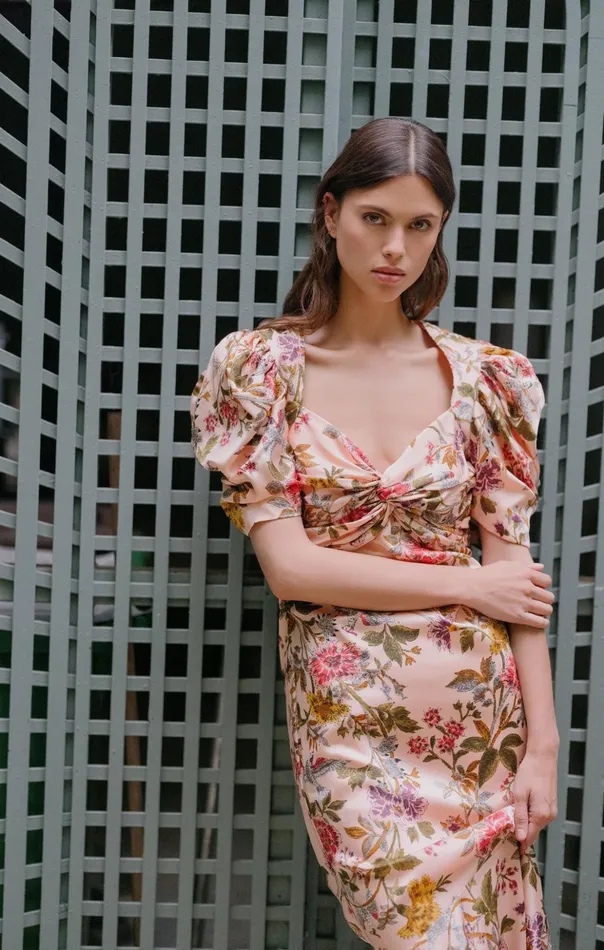 Women Cinq Sept Cocktail and Evening Wilma Dress Soft Pink Multi