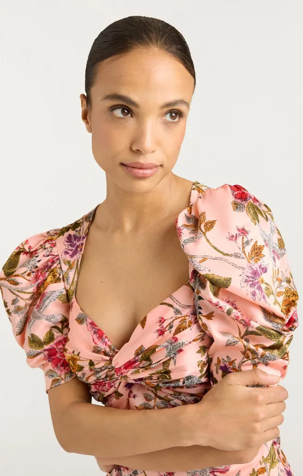 Women Cinq Sept Cocktail and Evening Wilma Dress Soft Pink Multi