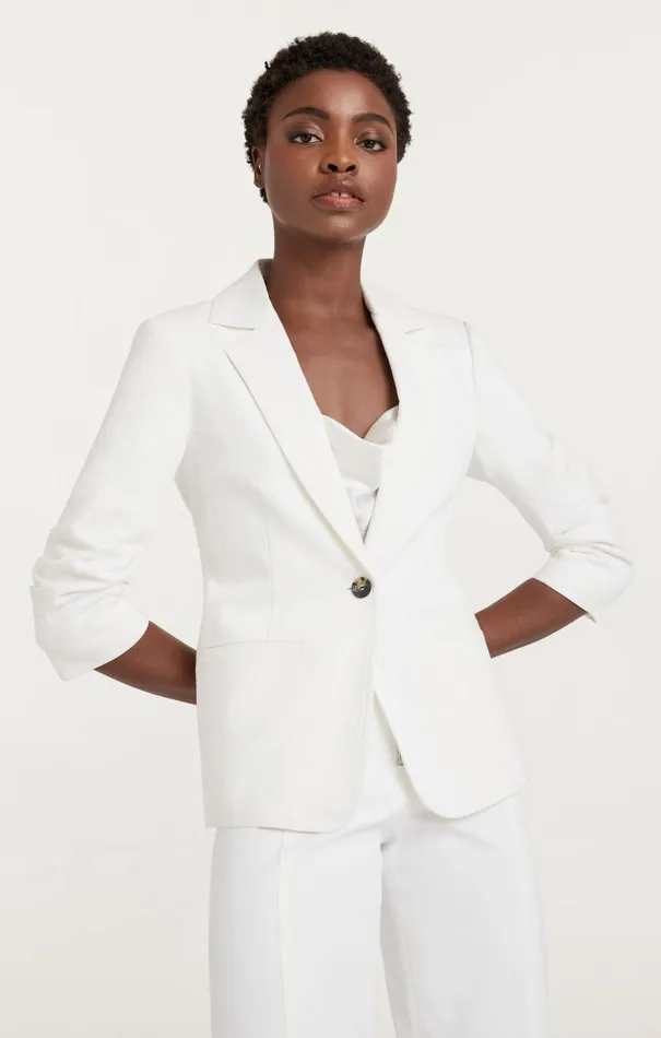 Women Cinq Sept Denim Denim Khloe Blazer White