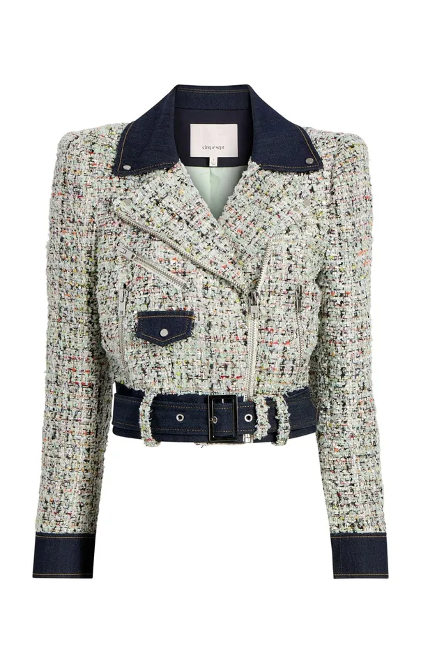 Women Cinq Sept Jackets Anya Boucle Zoe Jacket Patina Multi