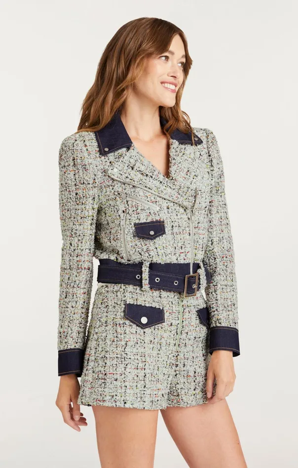 Women Cinq Sept Jackets Anya Boucle Zoe Jacket Patina Multi