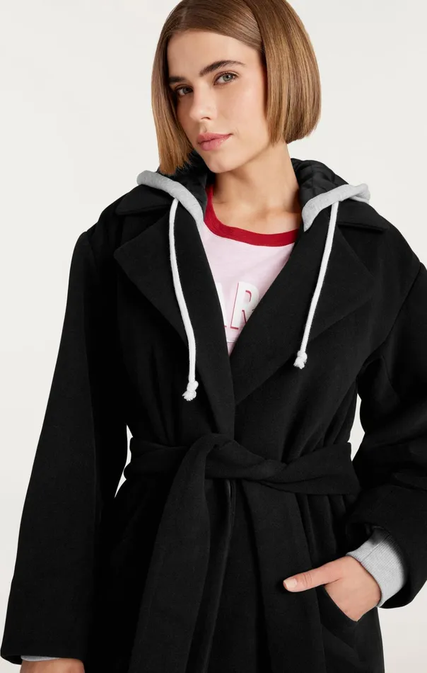 Women Cinq Sept Jackets Vander Coat Blackheather Grey