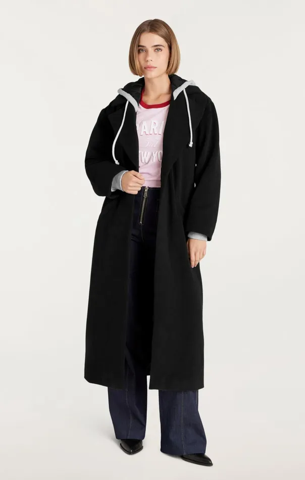 Women Cinq Sept Jackets Vander Coat Blackheather Grey
