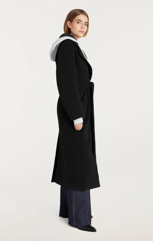 Women Cinq Sept Jackets Vander Coat Blackheather Grey