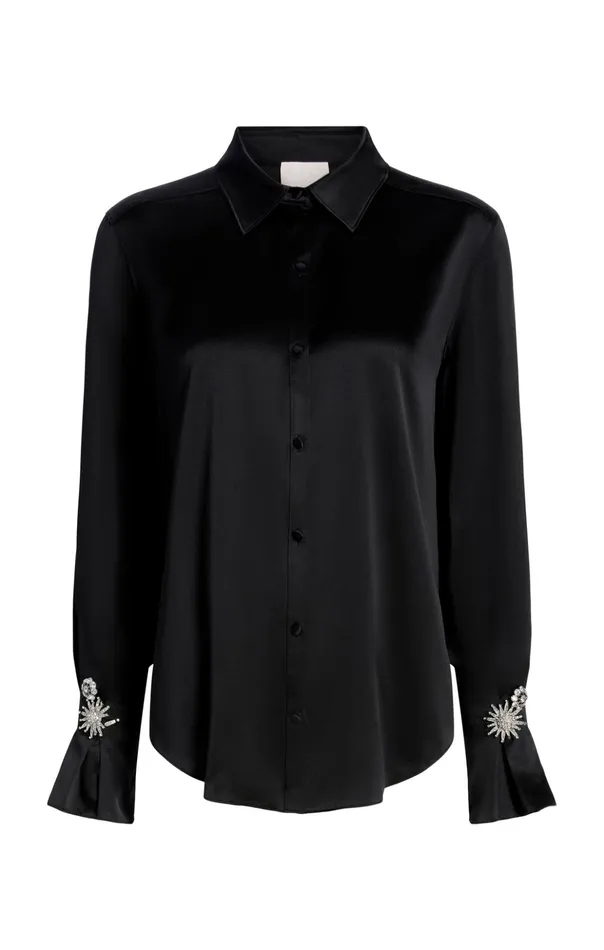 Women Cinq Sept Long Sleeve Tops Demetria Top Black
