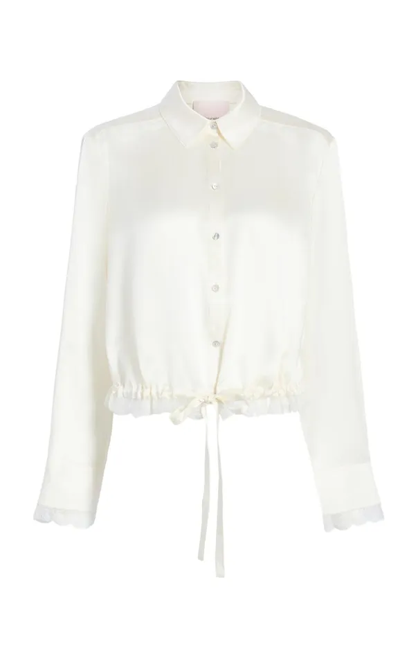 Women Cinq Sept Long Sleeve Tops Mabyn Top Ivory