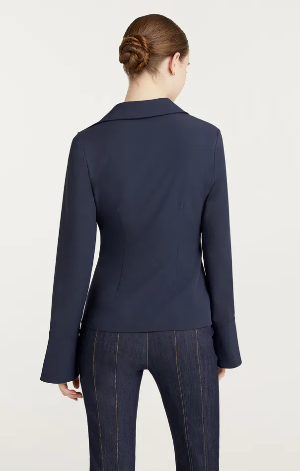Women Cinq Sept Long Sleeve Tops Mckenna Top Navy