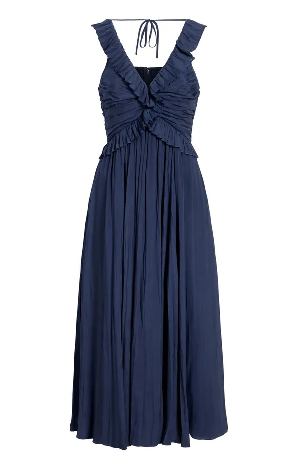 Women Cinq Sept Midi Calloway Dress Navy