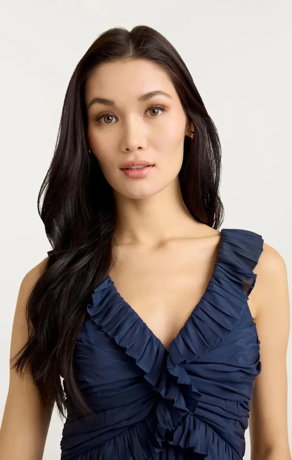 Women Cinq Sept Midi Calloway Dress Navy