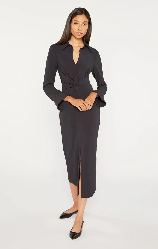 Women Cinq Sept Midi Midi Mckenna Dress Black