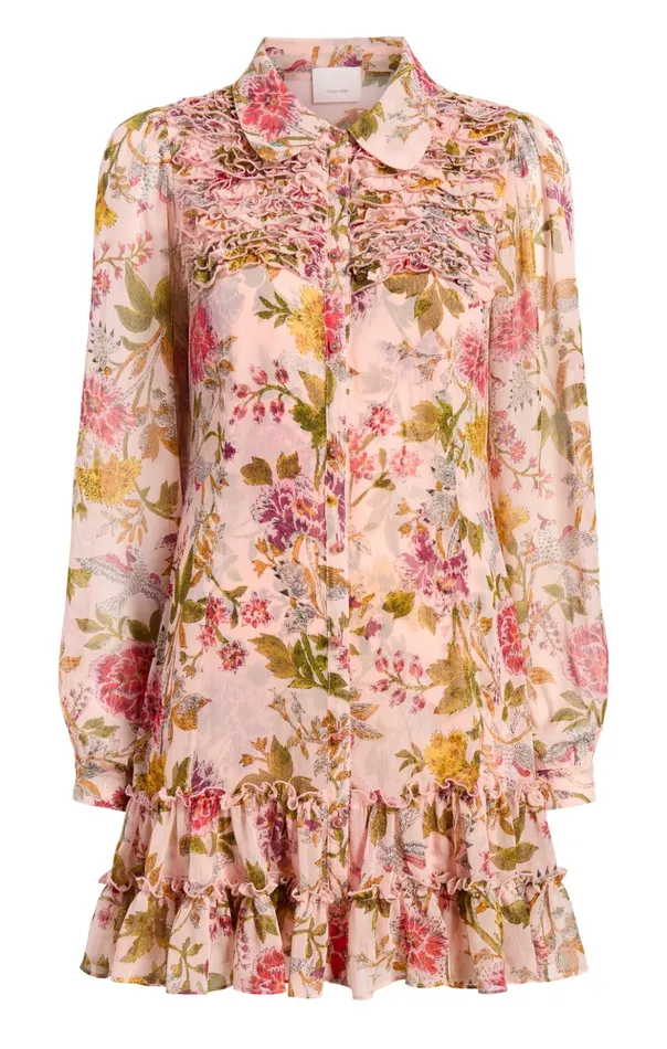 Women Cinq Sept Mini Barnes Dress Soft Pink Multi