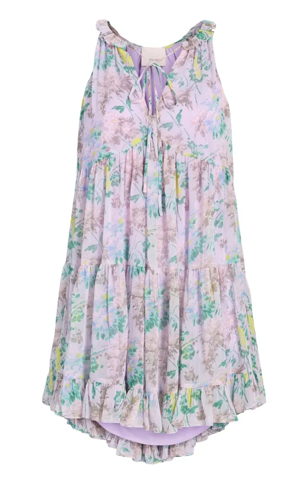 Women Cinq Sept Mini Light Washed Floral Sleeveless Phyllis Dress Pastel Multi