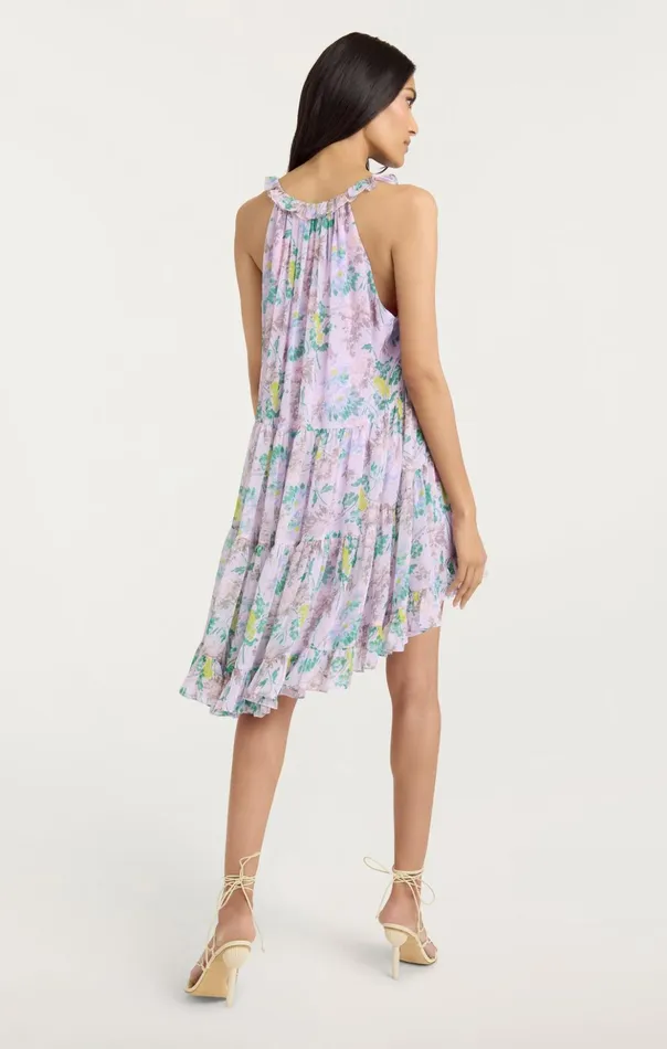 Women Cinq Sept Mini Light Washed Floral Sleeveless Phyllis Dress Pastel Multi