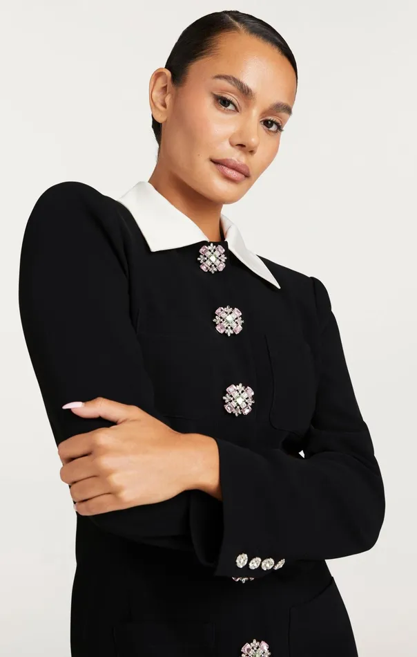 Women Cinq Sept Mini Sheryl Dress Blackivory