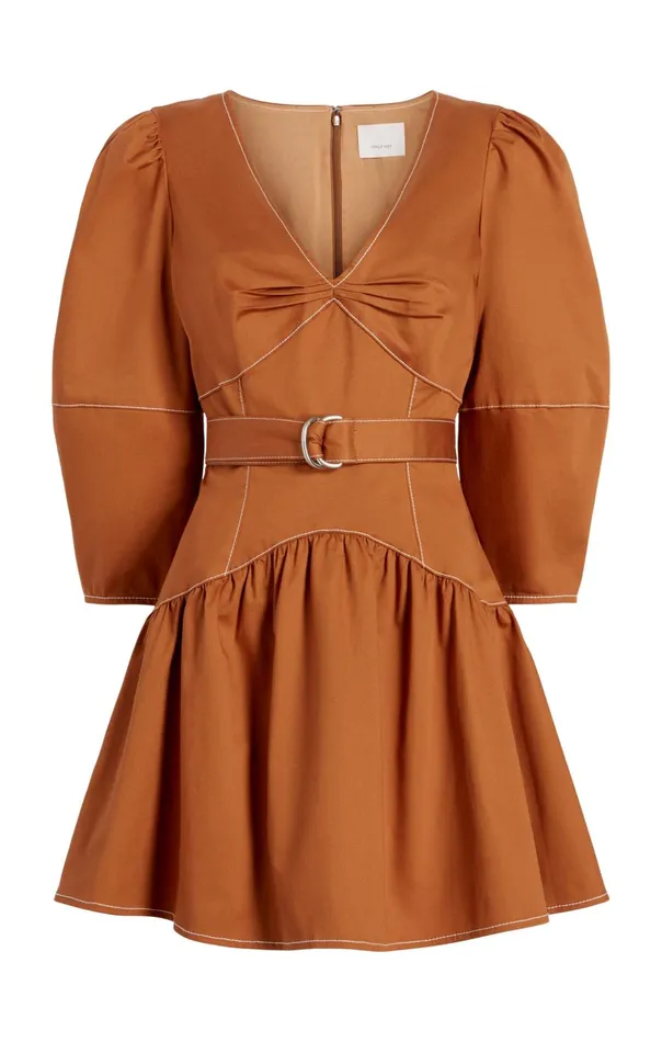 Women Cinq Sept Mini Siene Dress Baked Cookie