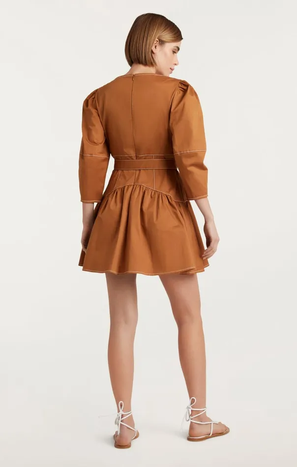 Women Cinq Sept Mini Siene Dress Baked Cookie